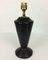 Lámpara de mesa de cerámica negra, años 50, Imagen 2