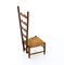 Italienischer Beistellstuhl mit Gestell aus Nussholz & Sitz aus Binsengeflecht von Gio Ponti für Casa e Giardino, 1930er 5