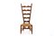 Italienischer Beistellstuhl mit Gestell aus Nussholz & Sitz aus Binsengeflecht von Gio Ponti für Casa e Giardino, 1930er 1