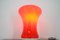 Rote Tischlampe aus Glas, 1979 3