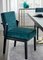 Art Deco Style Black Ebony Finish and Ribbed Velvet Atena Dining Chair by Casa Botelho 8