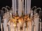 Lámpara de araña Hollywood Regency de latón dorado y cristal de Christoph Palme para Palwa, años 60, Imagen 3