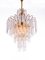 Hollywood Regency Gilt Brass and Crystal Chandelier by Christoph Palme for Palwa, 1960s 9