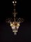 Lámpara de araña Hollywood Regency de latón dorado y cristal de Christoph Palme para Palwa, años 60, Imagen 7