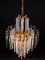 Hollywood Regency Gilt Brass and Crystal Chandelier by Christoph Palme for Palwa, 1960s 5