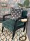 Art Deco Sttyle Black Ebony Finish and Ribbed Velvet Atena Dining Chair by Casa Botelho, Image 5