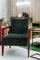 Art Deco Style Black American Walnut and Lush Cotton Velvet Athena Armchair by Casa Botelho 5