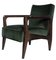 Art Deco Style Black American Walnut and Lush Cotton Velvet Athena Armchair by Casa Botelho 1