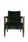 Art Deco Style Black American Walnut and Lush Cotton Velvet Athena Armchair by Casa Botelho 4