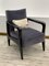 Atena Armlehnstuhl aus schwarzem Ebenholz-Finish und grauem Baumwollsamt im Art Deco Stil von Casa Botelho 6