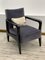 Fauteuil Style Art Déco en Ébène Noir et Velours de Coton Gris par Casa Botelho 6