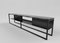Black Powder Coated and Marble Eros TV Console Table by Casa Botelho 6