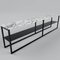 Black Powder Coated and Marble Eros Console Table by Casa Botelho 6