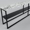 Black Powder Coated and Marble Eros Console Table by Casa Botelho 3