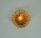 Mid-Century Amber Glass Ceiling Lamp, 1970s 3