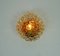 Mid-Century Amber Glass Ceiling Lamp, 1970s, Image 3