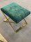 Polished Brass Tint and Ribbed Velvet Stool by Casa Botelho 6