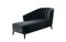 Chaise longue Notte Aphrodite de ébano negro y terciopelo azul de Casa Botelho, Imagen 1