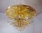 Vergoldete italienische Deckenlampe aus Kristallglas von Paolo Venini für Camer, 1970er 16