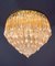 Italian Gold Plated and Crystal Flush Ceiling Lamp by Paolo Venini for Camer, 1970s 1