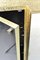 Mueble de pared de marquetería con cuentas de oro, piedra negra, latón y cristal blanco de François-Xavier Turrou para Ginger Brown, Imagen 6