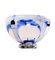 Lámpara de mesa de cristal de Murano azul y metal cromado de Mazzega, años 70, Imagen 3
