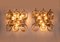 Apliques alemanes de cristal bañados en oro de Palwa, años 60. Juego de 2, Imagen 2