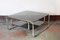 Black Glass and Chrome-Framed Coffee Table, 1970s, Image 2