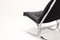 Mid-Century Black Leather and Chrome Lounge Chair, 1970s 3