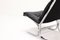 Mid-Century Black Leather and Chrome Lounge Chair, 1970s, Image 3