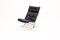 Mid-Century Black Leather and Chrome Lounge Chair, 1970s 9
