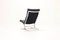 Mid-Century Black Leather and Chrome Lounge Chair, 1970s, Image 6