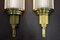 Lampade da parete Art Deco in ottone e vetro, anni '20, set di 2, Immagine 6