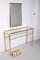 Hollywood Regency Golden Bamboo Console Table and Mirror, 1970s, Set of 2 8