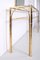 Hollywood Regency Golden Bamboo Console Table and Mirror, 1970s, Set of 2 7