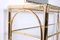 Hollywood Regency Golden Bamboo Console Table and Mirror, 1970s, Set of 2, Image 6