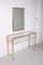 Hollywood Regency Golden Bamboo Console Table and Mirror, 1970s, Set of 2 1