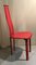 Red Leather Chairs, 1980s, Set of 4 2