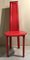 Red Leather Chairs, 1980s, Set of 4, Image 1