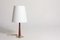 Mid-Century Danish Brass and Teak Table Lamp, 1950s, Image 7