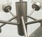 Lámpara de araña alemana Mid-Century era espacial de vidrio y metal de Richard Essig, años 60, Imagen 25