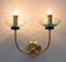 Italian Brass and Murano Glass Sconces from Vetri, 1980s, Set of 2 5