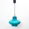 Turquoise Opaline Glass Ceiling Lamp, 1970s 1