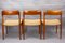 Danish Model 75 Teak and Papercord Dining Chairs by Niels Otto Møller for J.L. Møllers, 1960s, Set of 6 3