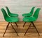 Mid-Century Model DSS Green Fiberglass Dining Chairs by Charles & Ray Eames for Mobilier International, Set of 4, Image 5