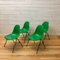 Mid-Century Model DSS Green Fiberglass Dining Chairs by Charles & Ray Eames for Mobilier International, Set of 4 1