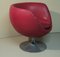 Silla giratoria Egg italiana de vinilo rojo de OfficinadiRicerca, años 60, Imagen 4