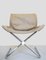Sedia girevole pieghevole in pelle e metallo cromato di Simon Desata per Cor, Germania, anni '80, Immagine 1