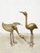 Large Brass Crane Birds Sculpture, 1960s, Set of 2 1
