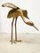 Grande Sculpture d'Oiseaux Grue Vintage en Laiton, années 60, Set de 2 4
